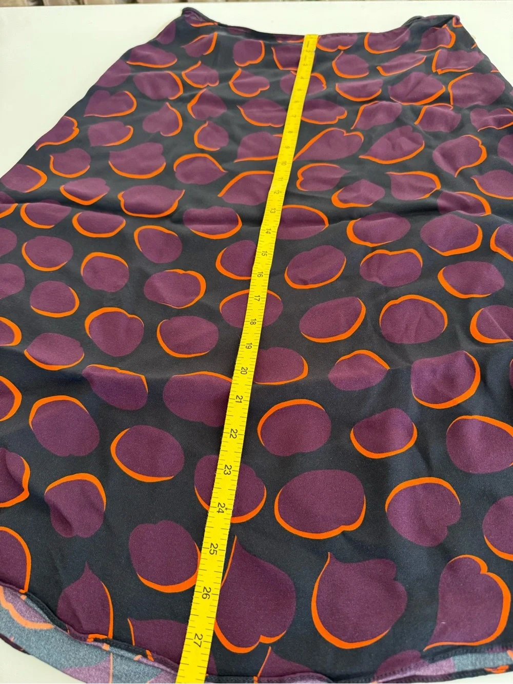 Marni Black Midi Skirt with Purple and Orange Pattern sz M - Picture 8 of 14